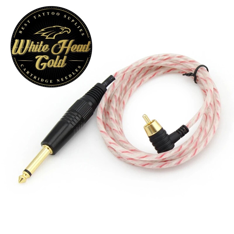 CABO RCA WHITE HEAD GOLD - COR: VERMELHO - PLUG 90º GRAUS