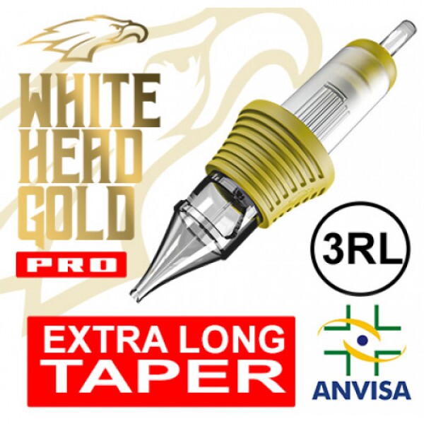 CARTUCHO WHITE HEAD GOLD PRO 03RL-08 FINE LINE (CX C/ 20 UNIDADES)