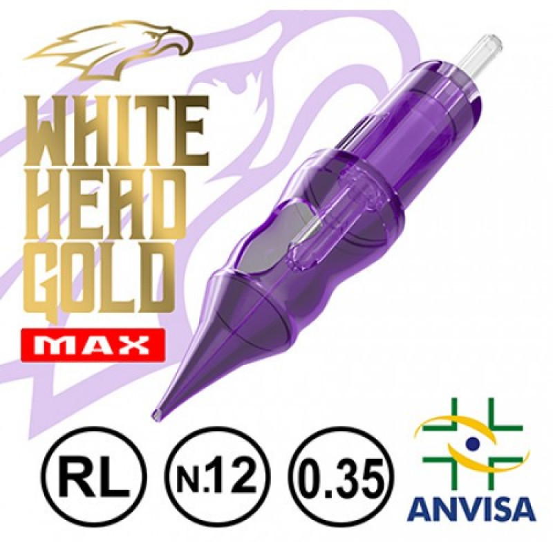 CARTUCHO WHITE HEAD GOLD MAX 03RL-12 (CX C/ 20 UNIDADES)
