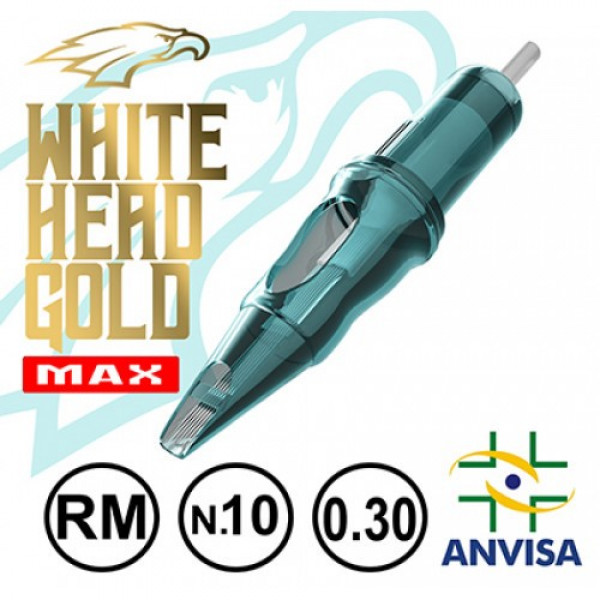 CARTUCHO WHITE HEAD GOLD MAX 09RM-10 (CX C/ 20 UNIDADES)