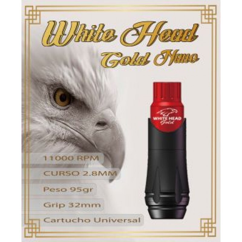 MAQUINA WHITE HEAD GOLD NANO RED (PK-208)