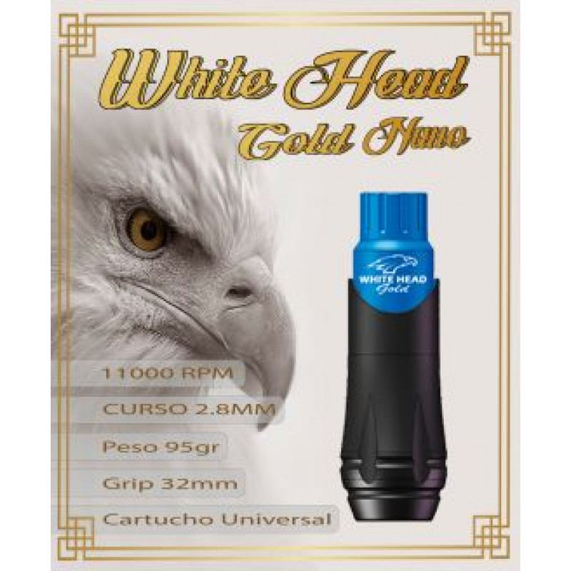 MAQUINA WHITE HEAD GOLD NANO BLUE (PK-208)