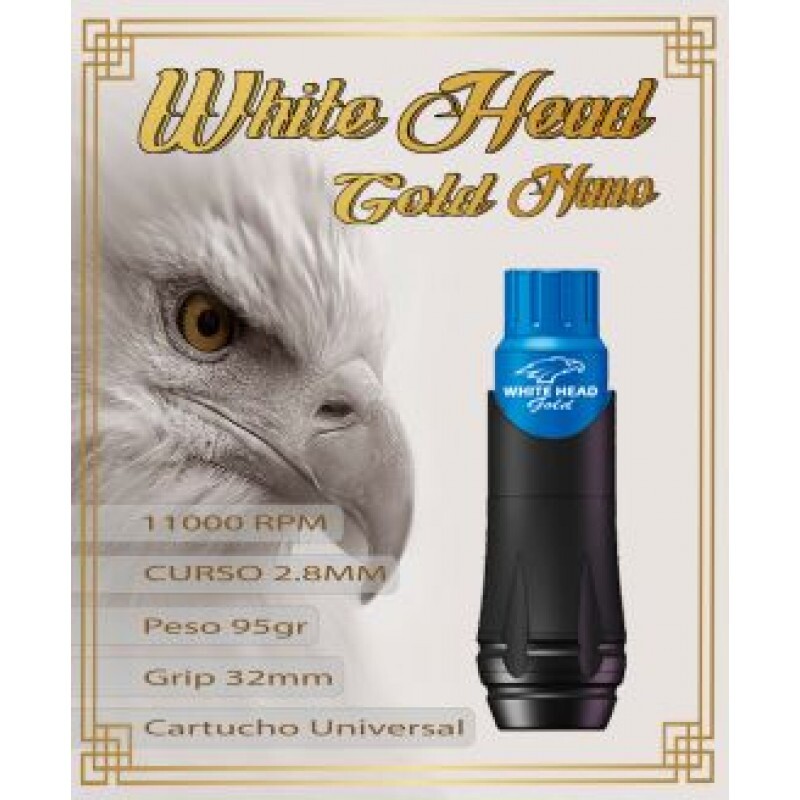 MAQUINA WHITE HEAD GOLD NANO BLUE (PK-208)