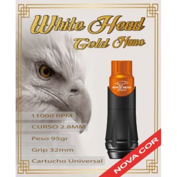 MAQUINA WHITE HEAD GOLD NANO ORANGE (PK-208)