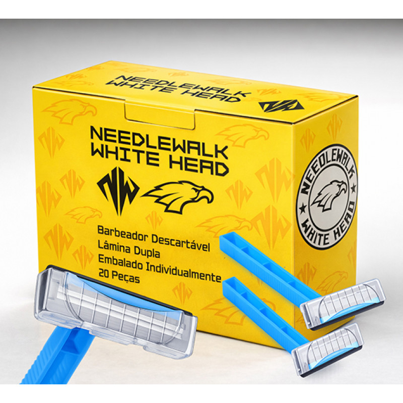 BARBEADOR NEEDLEWALK COM LAMINA DUPLA - CX 20 UNIDADES