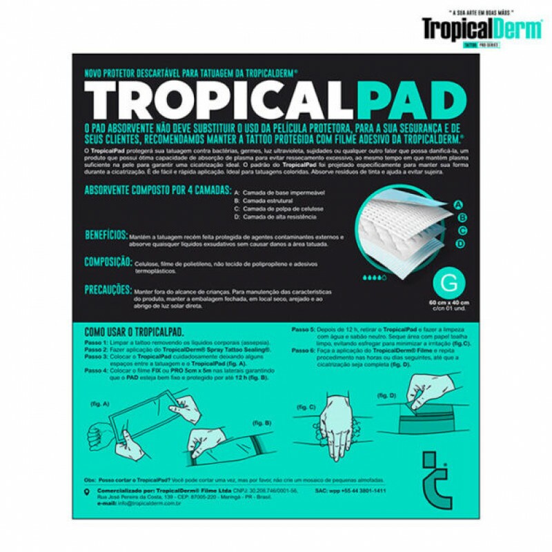 PROTETOR HIGIENICO TROPICALPAD GDE 01UN PROTETOR HIGIENICO TROPICALPAD GDE 01UN